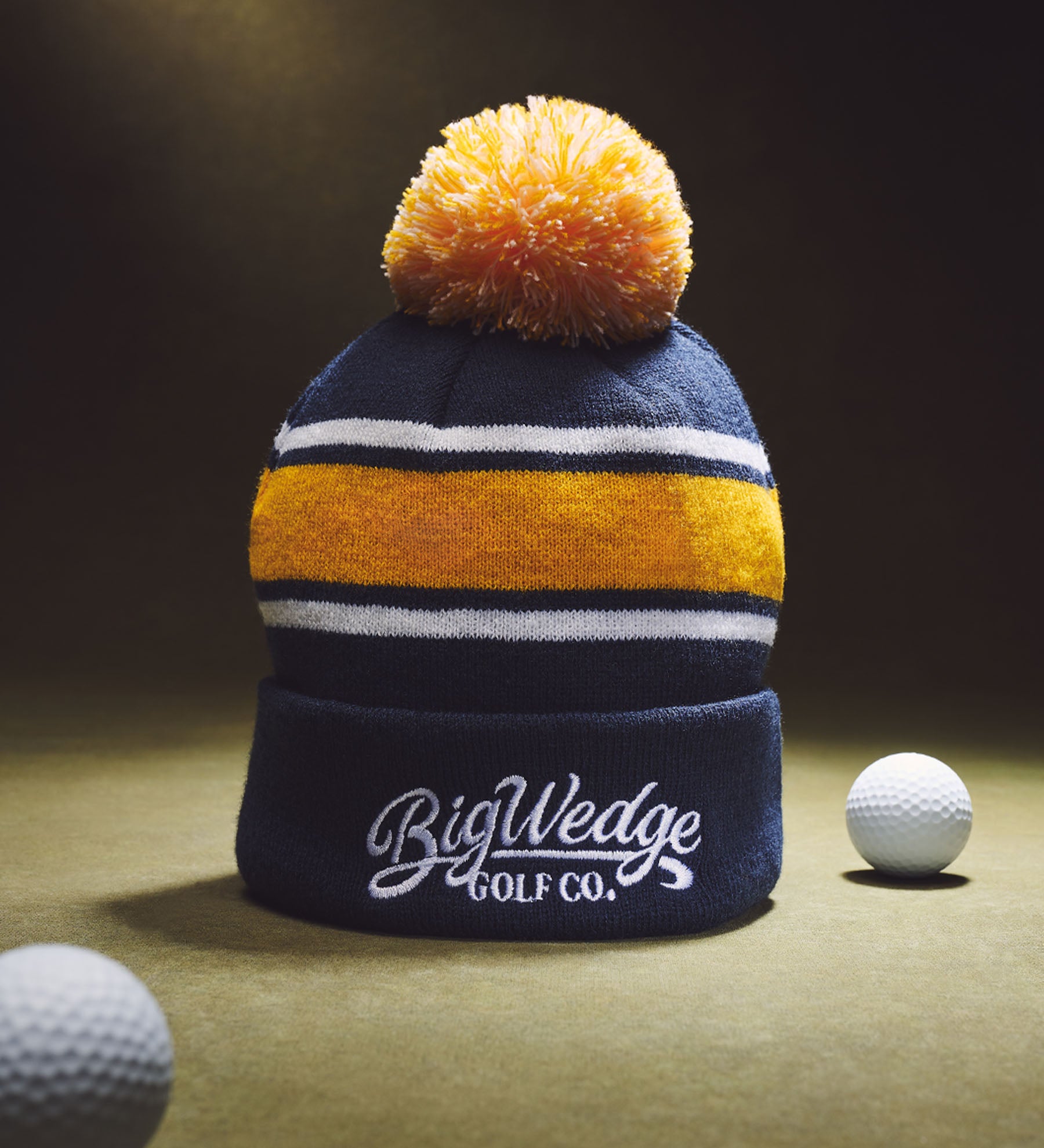 BW Golf Co. Bobble Hat [Navy/Yellow]