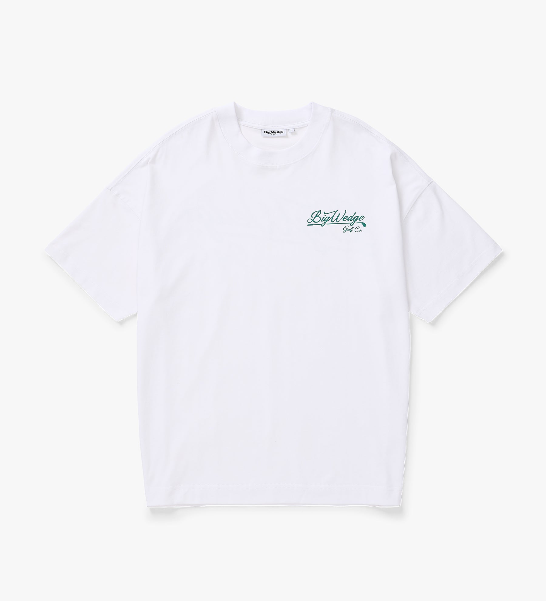 Big Wedge Golf Script T-Shirt - White